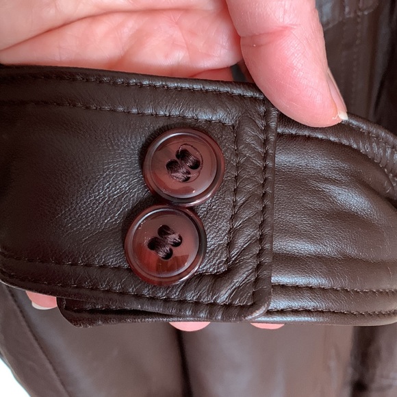 Vintage 80’s 90’s genuine leather coat. Brown. SO soft! Made in USA. Size: S - Picture 8 of 13